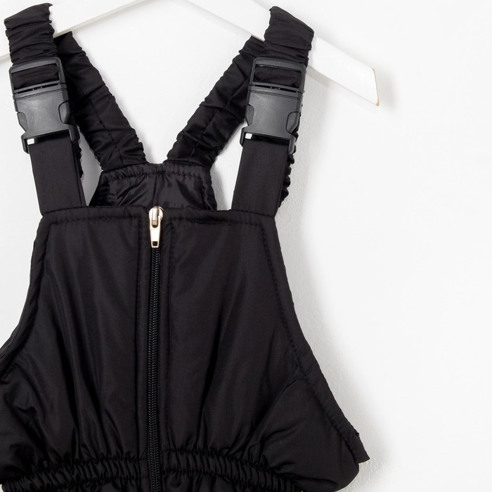 Полукомбинезон детский 2601-07, черный, рост 140-146 см, синтепон 100г/м