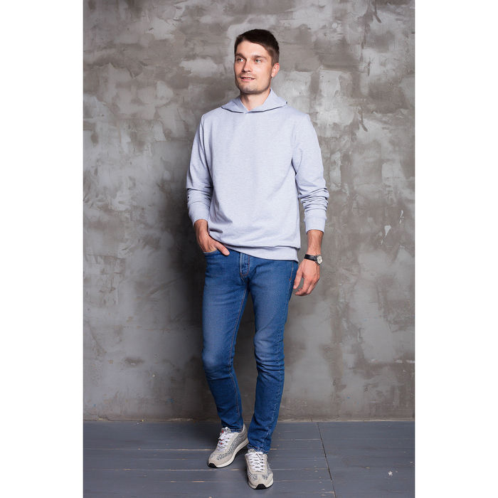 Толстовка мужская цвет серый, р-р 48-50 рост 188-194