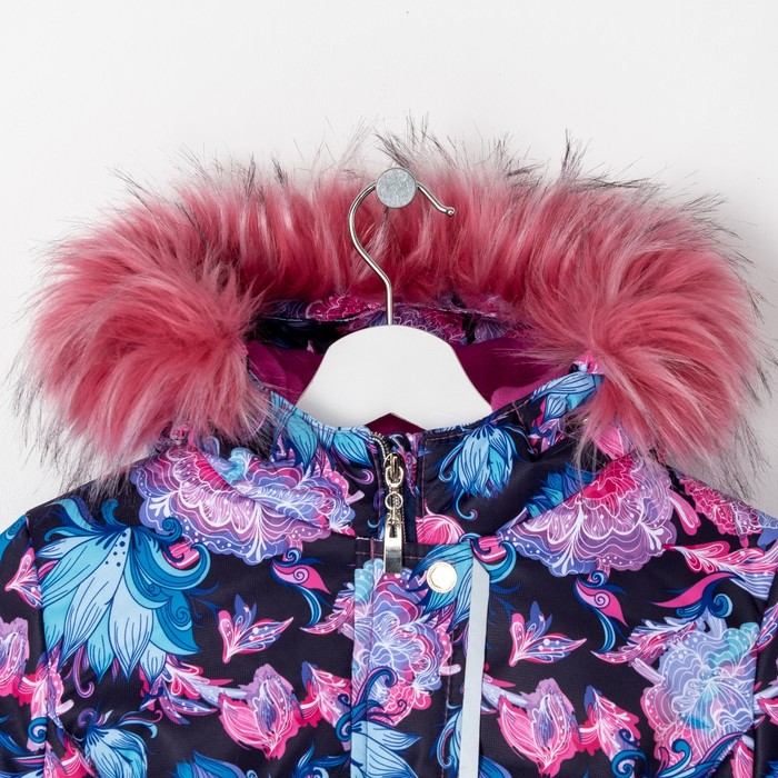 Пальто зимнее для девочки "Меццо", рост 140 см, цвет розовый