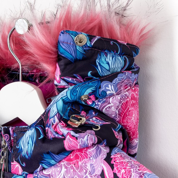 Пальто зимнее для девочки "Меццо", рост 140 см, цвет розовый