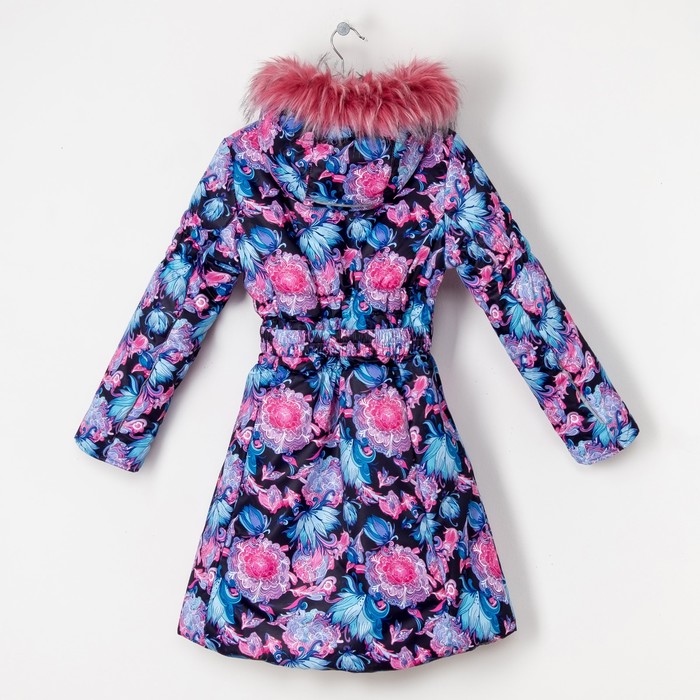 Пальто зимнее для девочки "Меццо", рост 140 см, цвет розовый