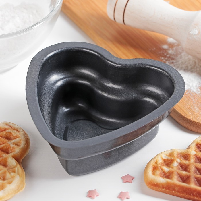Форма для выпечки "Глубокое сердце", антипригарное покрытие