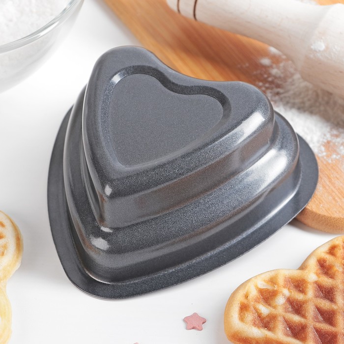 Форма для выпечки "Глубокое сердце", антипригарное покрытие
