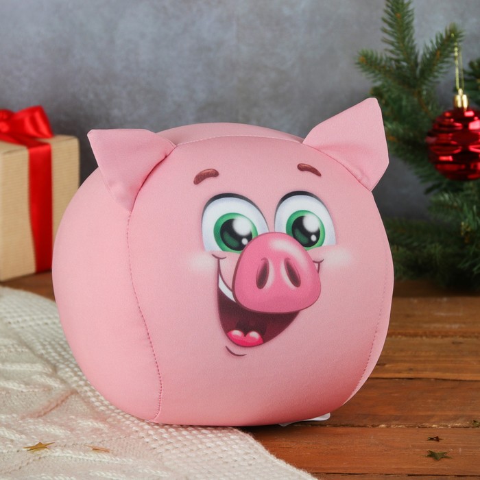 Мягкая игрушка мяч-антистресс "Хрюн"