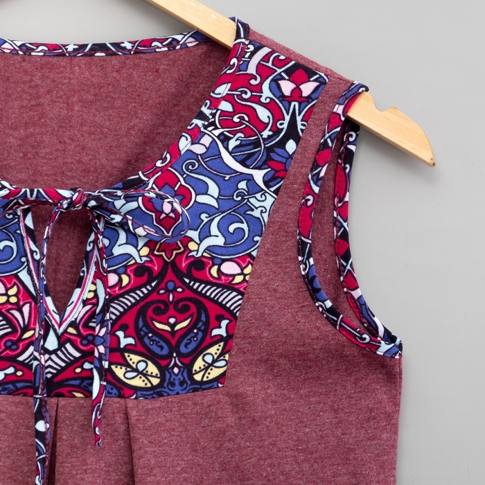 Комплект женский (майка, бриджи) цвет бордовый, р-р 44