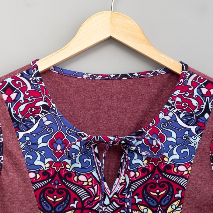 Комплект женский (майка, бриджи) цвет бордовый, р-р 54