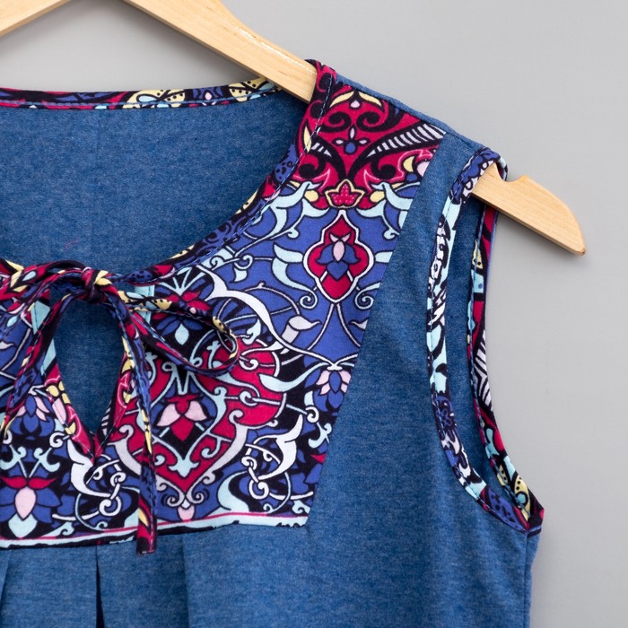 Комплект женский (майка, бриджи) цвет синий, р-р 54