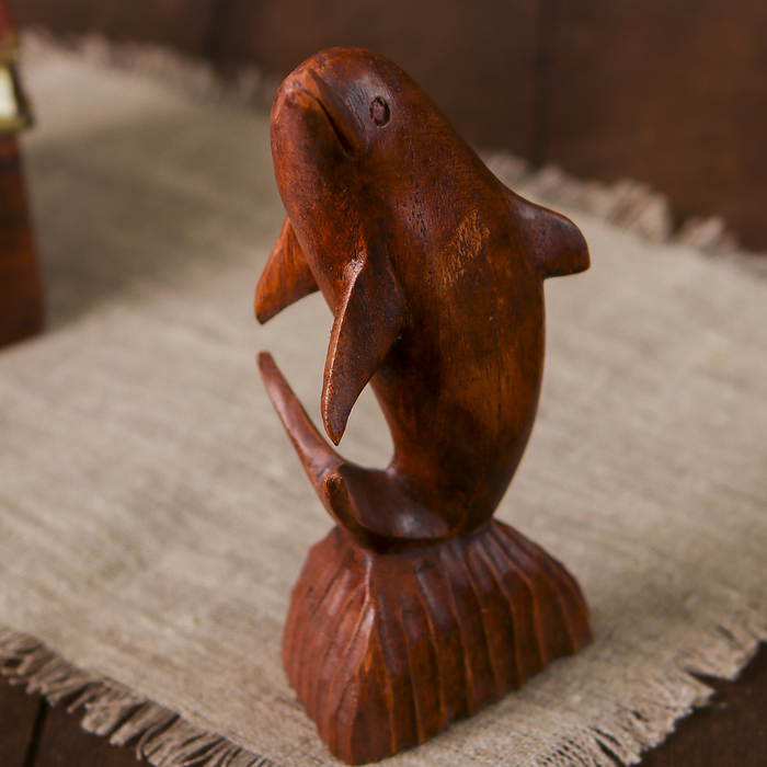 Сувенир дерево "Дельфин" 15 см