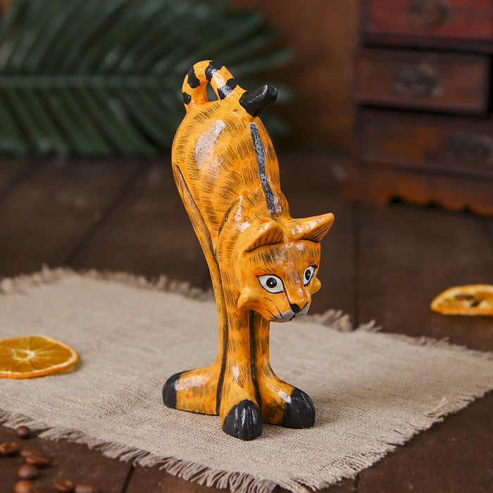 Сувенир дерево "Кот" 16 см