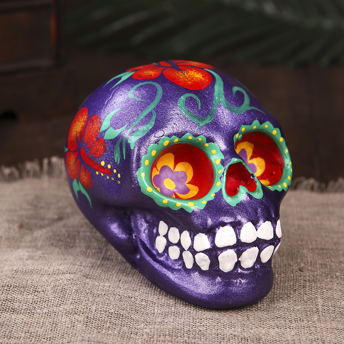 Сувенир оберег "Череп" 10 см МИКС