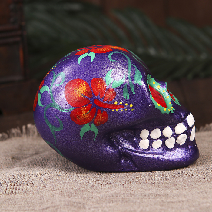 Сувенир оберег "Череп" 10 см МИКС