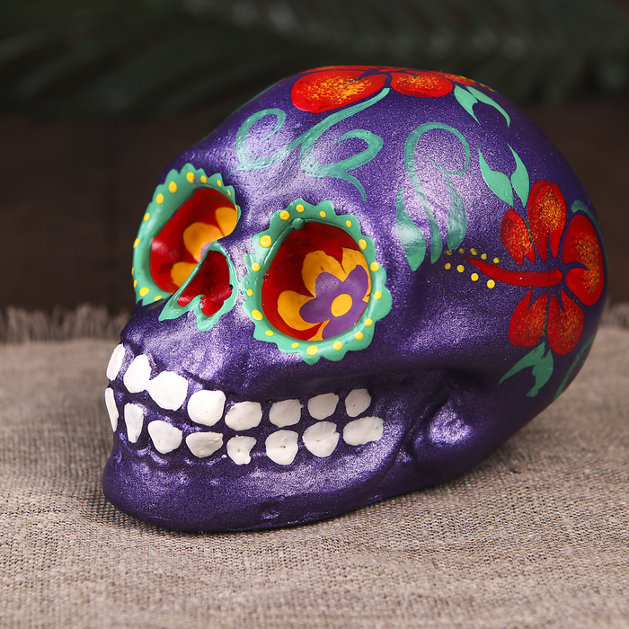 Сувенир оберег "Череп" 10 см МИКС