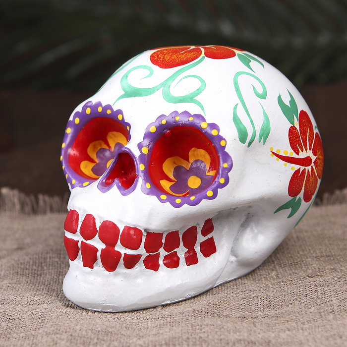 Сувенир оберег "Череп" 10 см МИКС