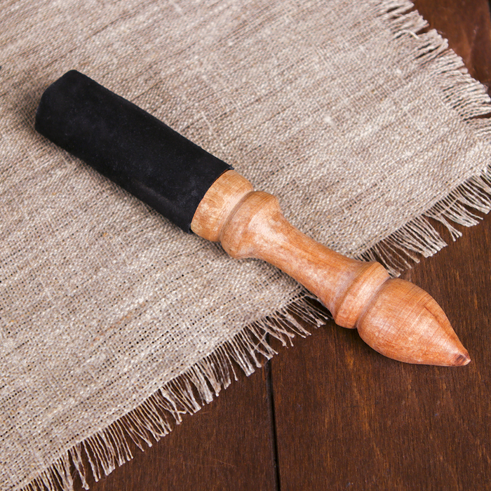 Резонатор для поющей чаши "Классика с кожей" 18х2,5 см