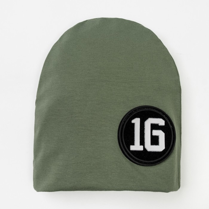 Двухслойная шапка «16», цвет хаки, р. 46‒50 см