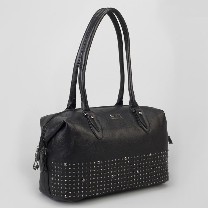 Сумка женская, отдел на молнии, наружный карман, цвет чёрный