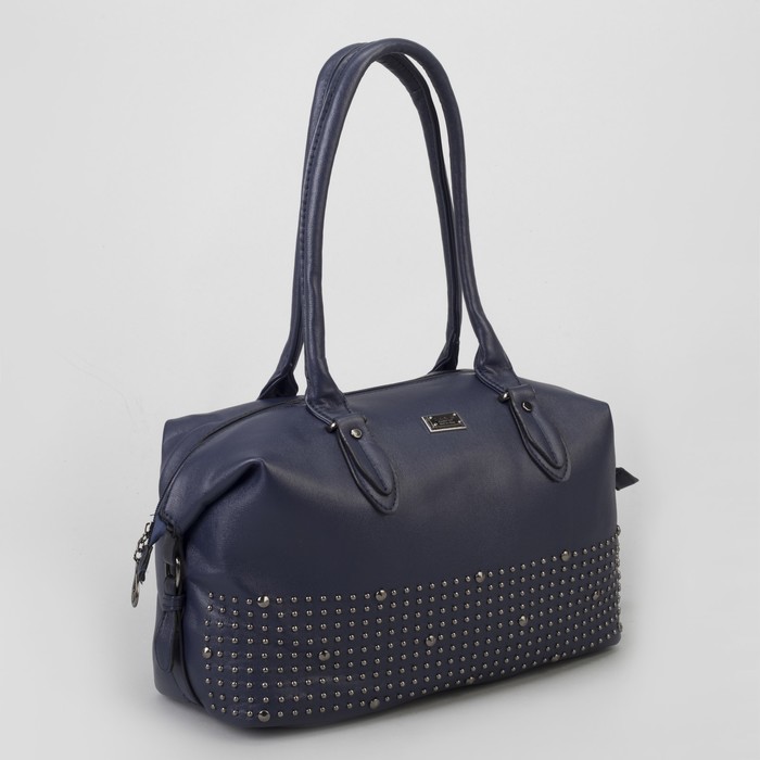 Сумка женская, отдел на молнии, наружный карман, цвет синий