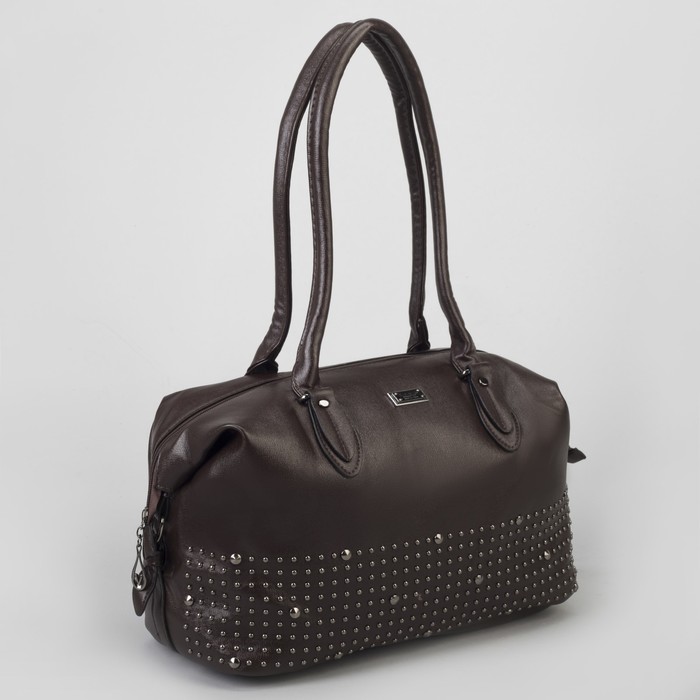 Сумка женская, отдел на молнии, наружный карман, цвет кофе