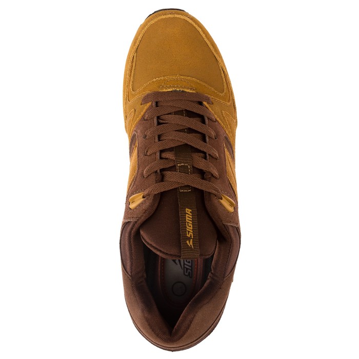 Кроссовки мужские Sigma арт. S18607TY, цвет коричневый, желтый, размер 44