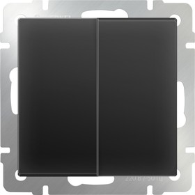 Выключатель двухклавишный  WL08-SW-2G, цвет черный