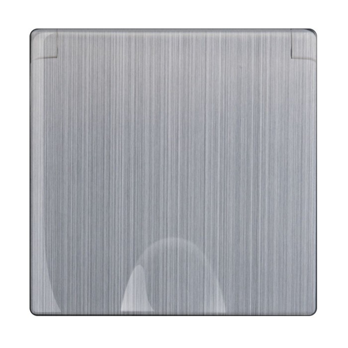 Накладка для розетки IP44 с крышкой WL02-SKGSС-IP44-CP, цвет никель