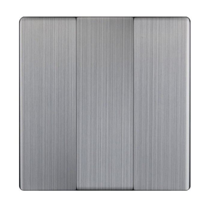 Набор клавиш для выключателя трехклавишного WL02-SW-3G-CP, цвет никель