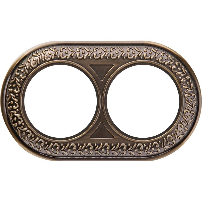 Рамка на 2 поста WL70-frame-02, цвет бронза