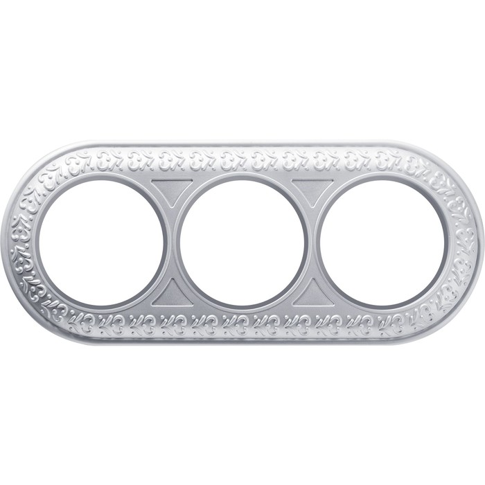 Рамка на 3 поста WL70-frame-03, цвет жемчужный