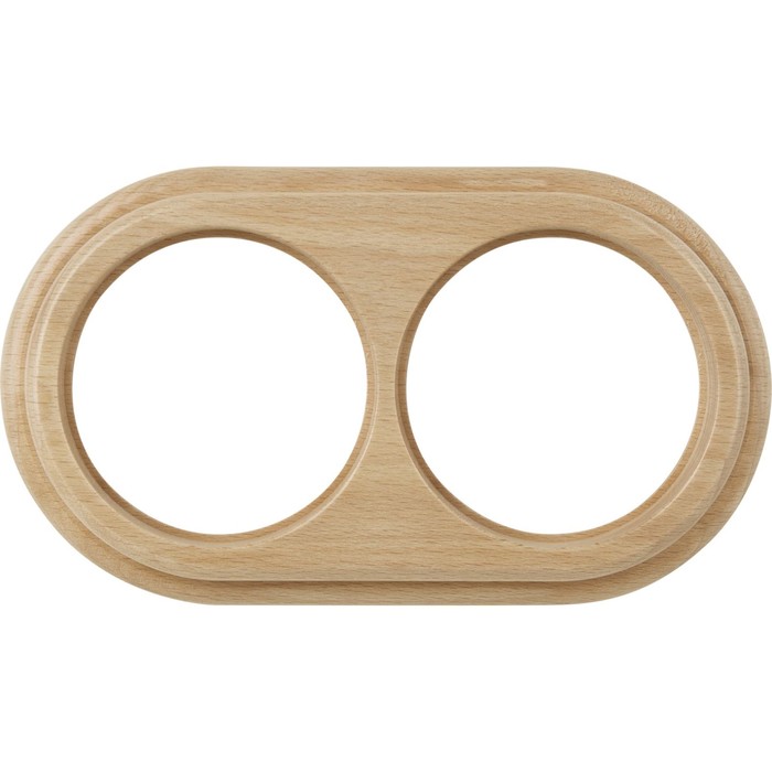 Рамка на 2 поста WL15-frame-02, цвет светлый бук