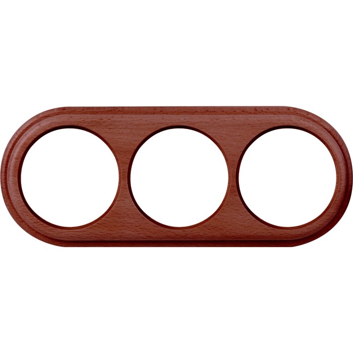 Рамка на 3 поста WL15-frame-03, цвет итальянский орех