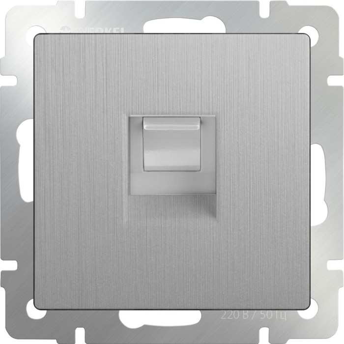 Телефонная розетка RJ-11 WL09-RJ-11, цвет cеребряный