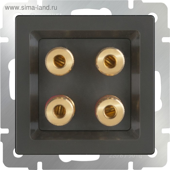 Акустическая розетка WL07-AUDIOx4 цвет серо-коричневый 1240₽