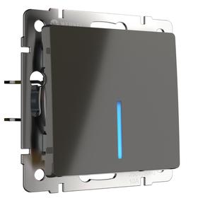 

Выключатель одноклавишный проходной с подсветкой WL07-SW-1G-2W-LED, цвет серо-коричневый