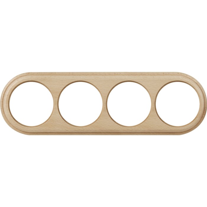 Рамка на 4 поста WL15-frame-04, цвет светлый бук