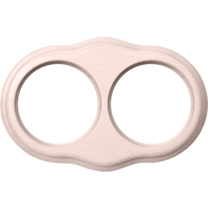 Рамка на 2 поста WL20-frame-02, цвет беленый дуб