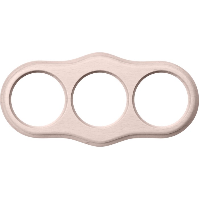 Рамка на 3 поста WL20-frame-03, цвет беленый дуб