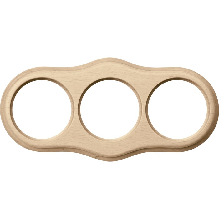 Рамка на 3 поста WL20-frame-03, цвет светлый бук