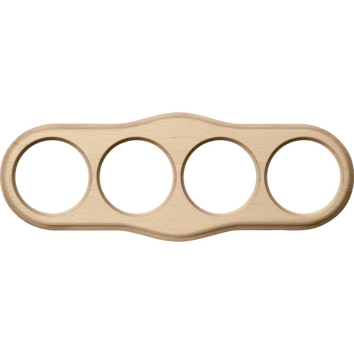 Рамка на 4 поста WL20-frame-04, цвет светлый бук