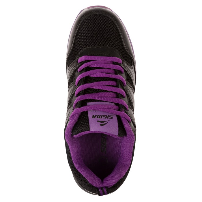 Кроссовки женские Sigma арт. A92181D-2, цвет чёрный, сиреневый, размер 40