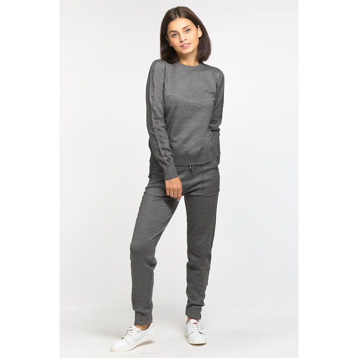 Костюм женский трикотажный MINAKU "Блеск", размер универсальный, цвет тёмно-серый