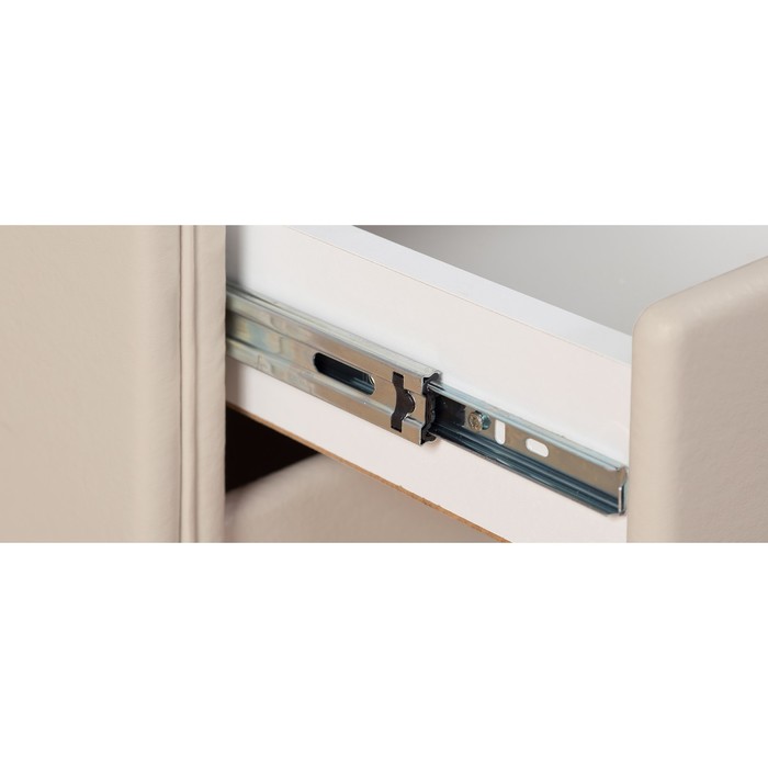 Тумба «Алеро», 3 ящика, 41 × 43,5 × 51,5 см, экокожа, цвет бежевый