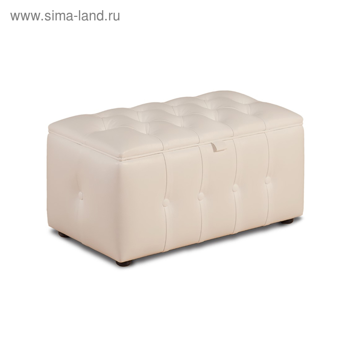 Пуф Алеро прямоугольный с ПМ 80х43х41 см экокожа цвет nice beige 9598₽