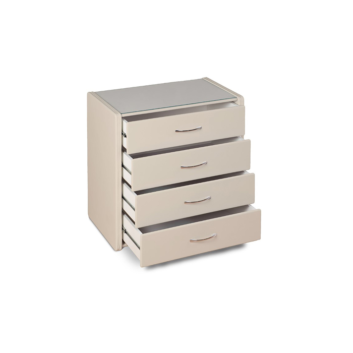 Комод «Алеро», 4 ящика, 84,8 × 52,7 × 88,7 см, экокожа, цвет бежевый