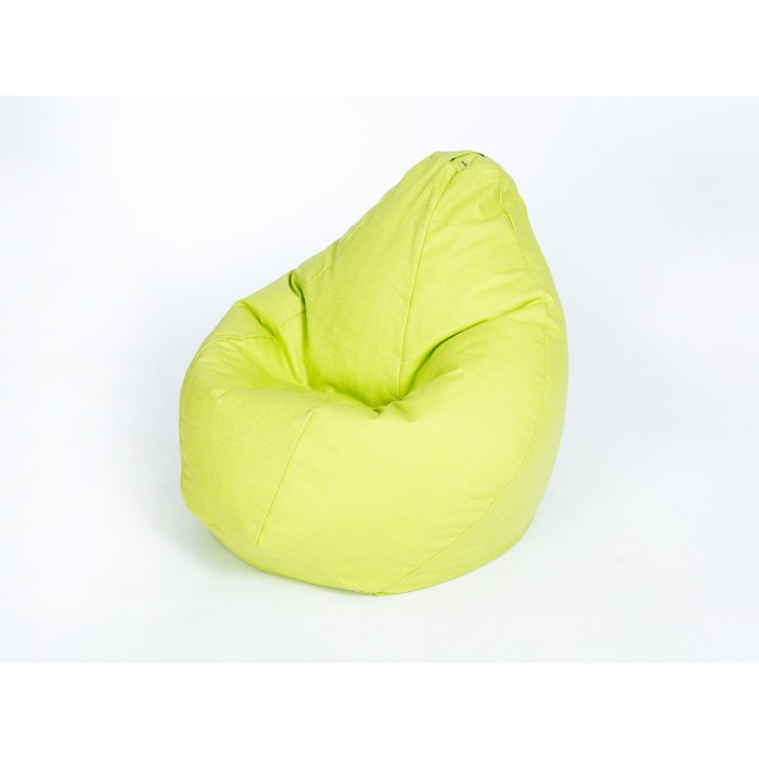 Кресло-мешок «ГРУША», среднее, ширина 75 см, высота 110 см, цвет салатовый, жаккард