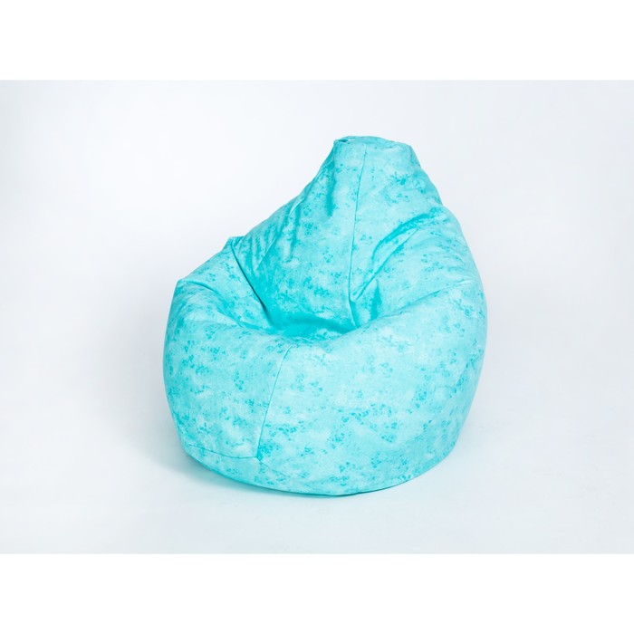 Кресло-мешок «ГРУША», малое, ширина 60 см, высота 85 см, цвет бирюзовый, жаккард