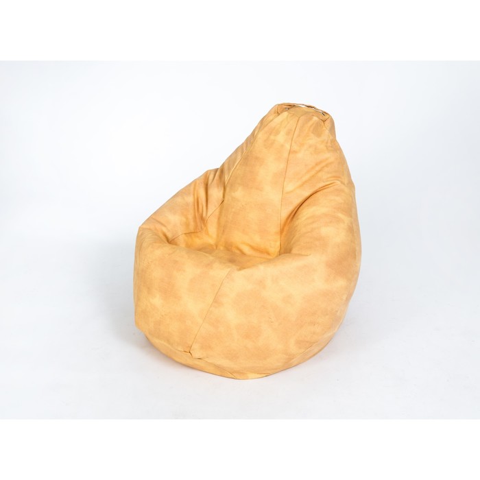 Кресло-мешок «ГРУША», среднее, ширина 75 см, высота 110 см, песочный, жаккард