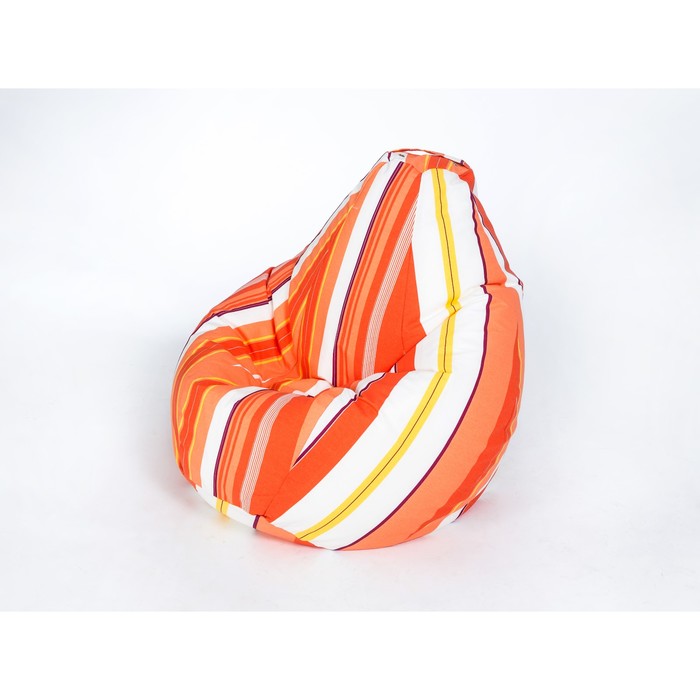 Кресло-мешок «ГРУША», малое, ширина 60 см, высота 85 см, полоса микс, жаккард