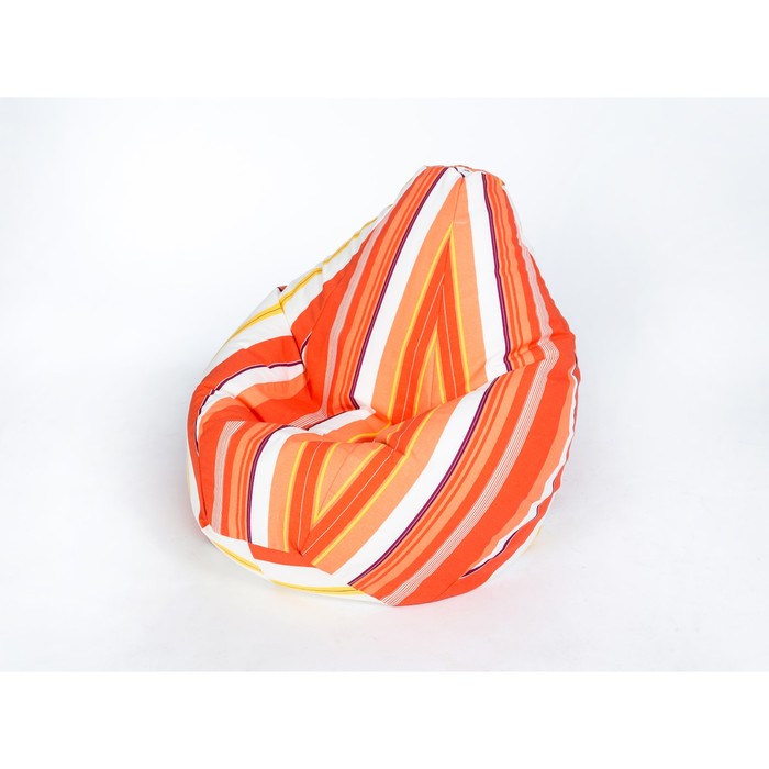 Кресло-мешок «ГРУША», большое, ширина 100 см, высота 135 см, полоса микс, жаккард