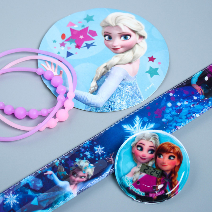 Подарочный набор "Холодное сердце" с часами, 22,5 х 4,5 см