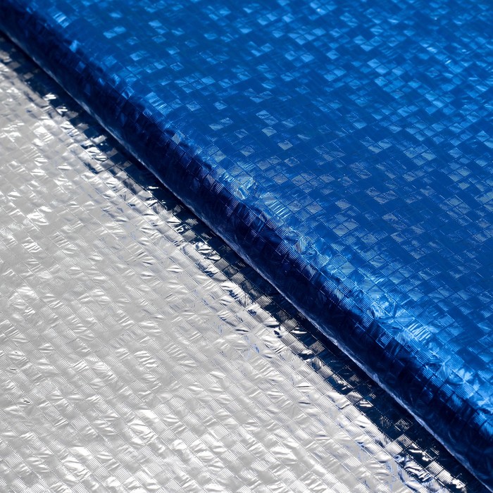 Плёнка с металлизированная "Клетка", цвет синий, 50 х 70 см